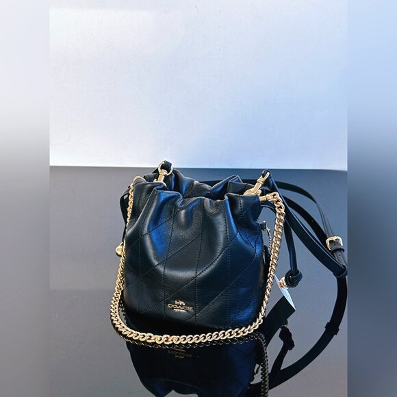 COACH Faye Mini Drawstring Bag With Quilting - Picture 7 of 15